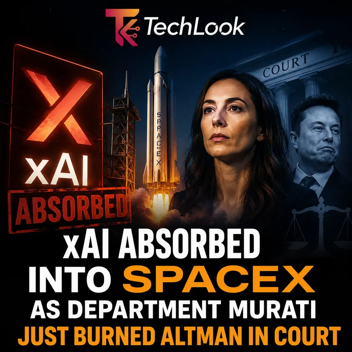 xAI Absorbed Into SpaceX as Department — Murati Just Burned Altman in Court