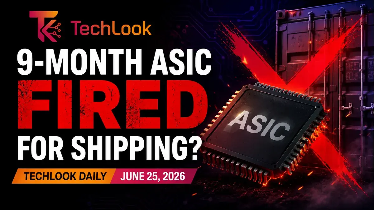 9-Month ASIC, Fired for Shipping — Techlook Daily, June 25, 2026