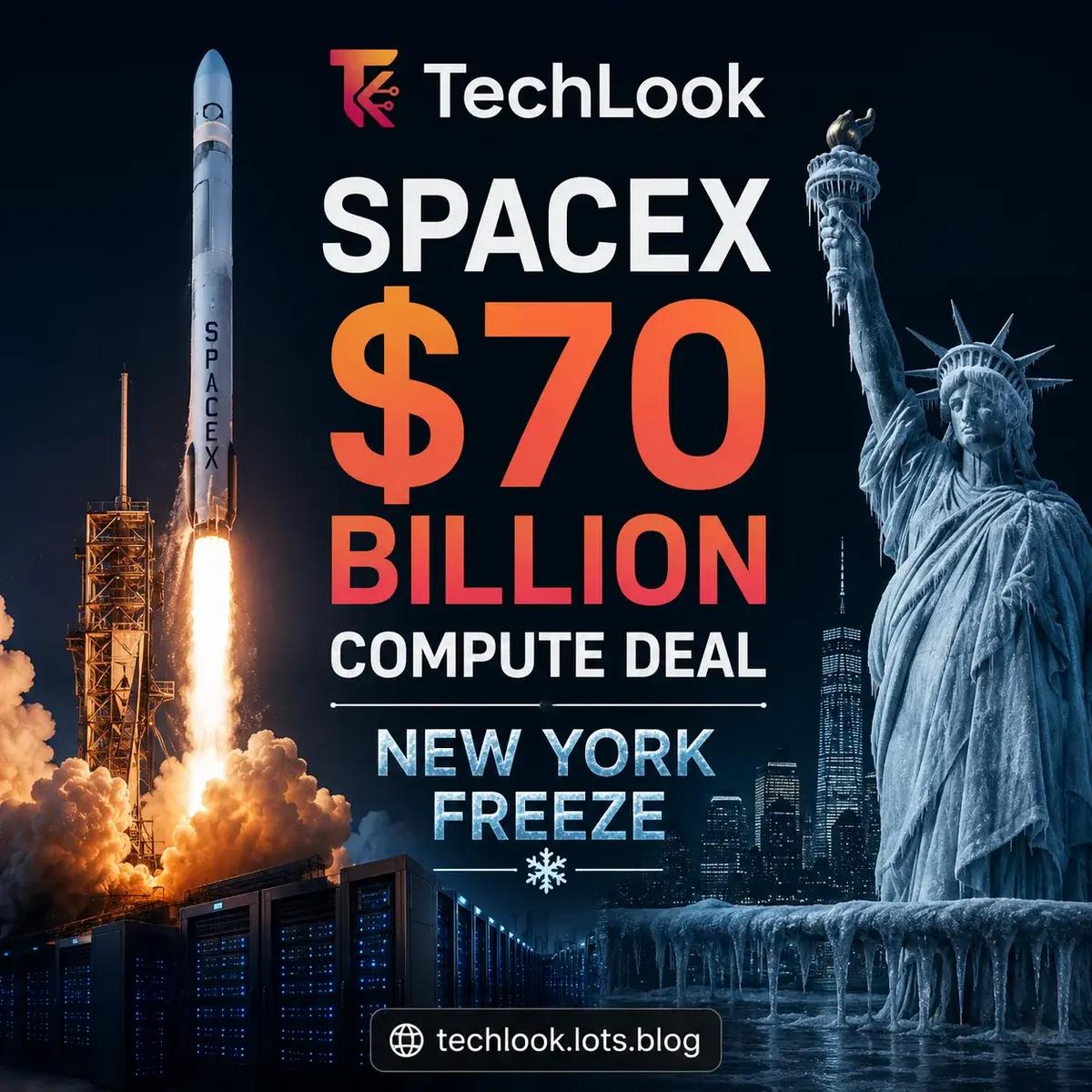 SpaceX's $70B Compute Deal — Plus New York Freezes the Boom — Techlook Daily, June 8, 2026