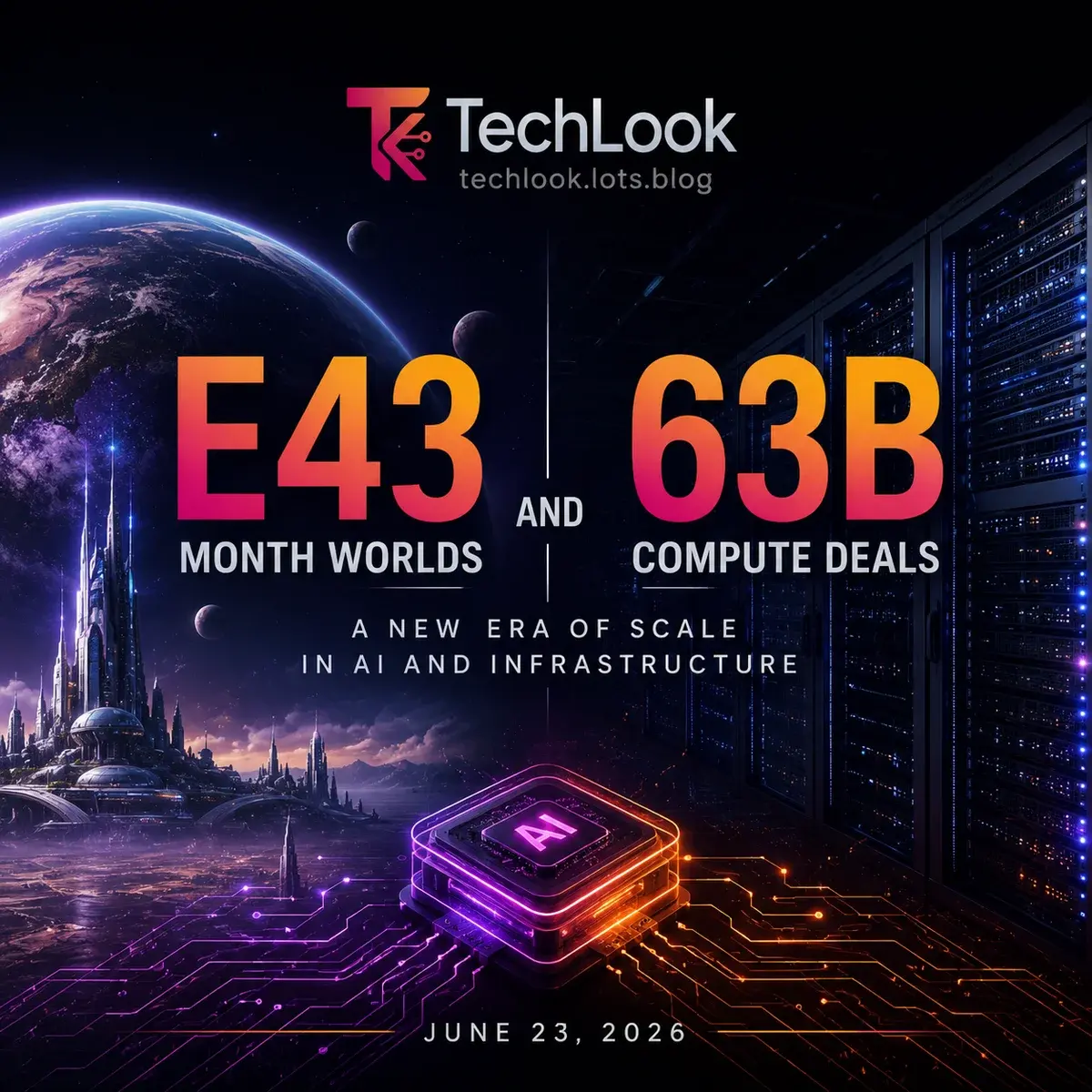 €43/Month Worlds and $6.3B Compute Deals — Techlook Daily, June 23, 2026
